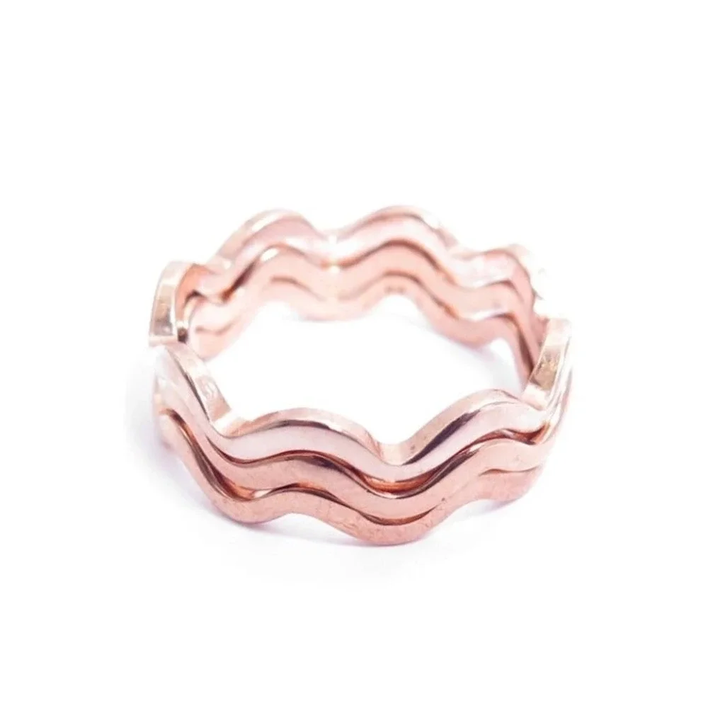 Vintage 14K GE Rose Gold Stackable‎ Rings Size 6.5